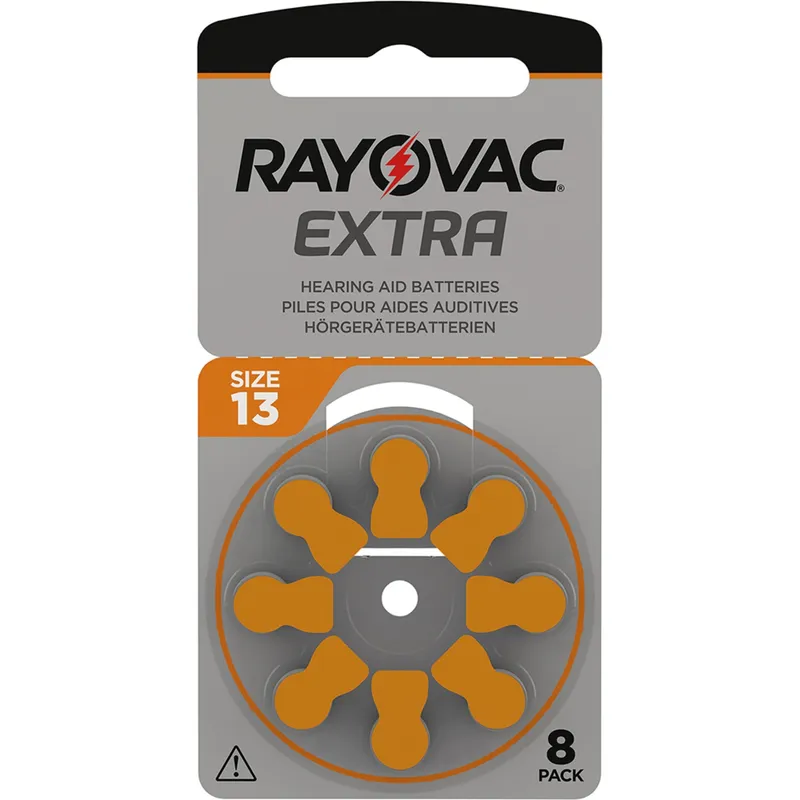 Bild 2 för Rayovac Extra Hörapparatsbatterier 13 orange 8-pack