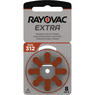 Produktfoto för Rayovac Extra Hörapparatsbatterier 312 brun 8-pack