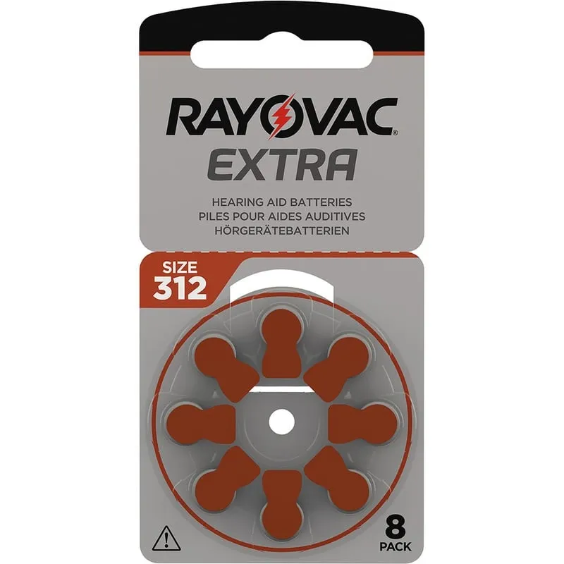 Bild 1 för Rayovac Extra Hörapparatsbatterier 312 brun 8-pack