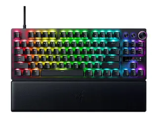 Produktfoto för Razer Huntsman V3 Pro - Tangentbord - 80% (TKL) - bakgrundsbelyst - USB - QWERTY - amerikansk - tangentbrytare: Razer Analog Optical Switches (Gen-2)