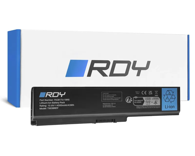 Alternativ bild 0 för RDY PA3817U-1BRS / PA3818U-1BAS Laptop-batteri – Kompatibel med Toshiba Satellite