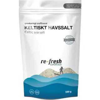 Produktfoto för Re-fresh Superfood Keltiskt Havssalt Celtic Sea Salt Grovkornigt 500 g