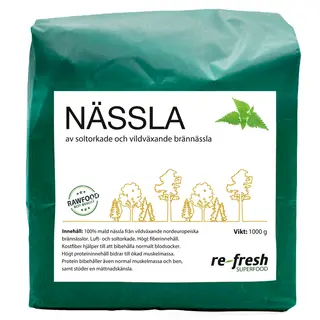 Produktfoto för Re-fresh Superfood Nässelpulver finmalt 1 kg