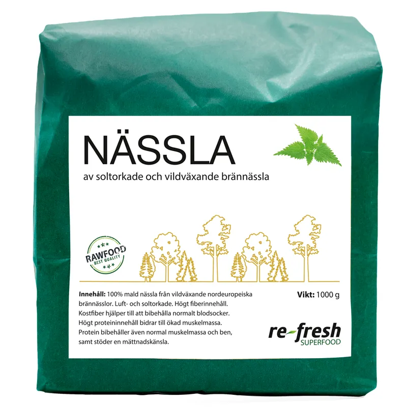 Bild 1 för Re-fresh Superfood Nässelpulver finmalt 1 kg