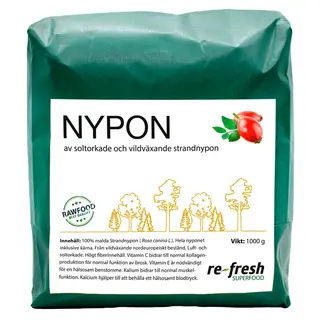 Produktfoto för Re-fresh Superfood Nyponpulver finmalt 1 kg