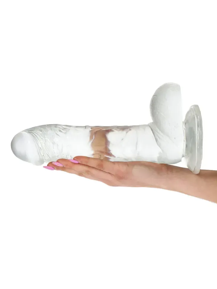 Bild 2 för Real Rapture Jelly Dildo Clear 25,5 cm