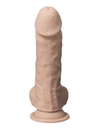 Produktfoto för Real Skin Dual Density Dildo med pung 21 cm