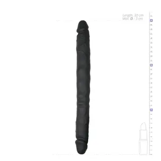 Produktfoto för Realistic Double Ended Dildo - Black Coloured - Dubbel Dildo