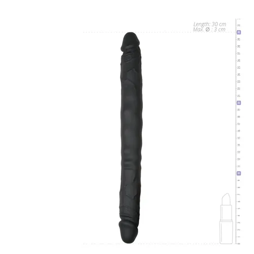 Bild 1 för Realistic Double Ended Dildo - Black Coloured - Dubbel Dildo