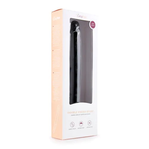 Bild 2 för Realistic Double Ended Dildo - Black Coloured - Dubbel Dildo