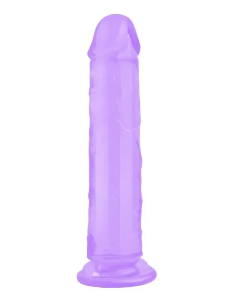 Bild 1 för Realistic Penis Crystal Jellies Purple 21,6 cm