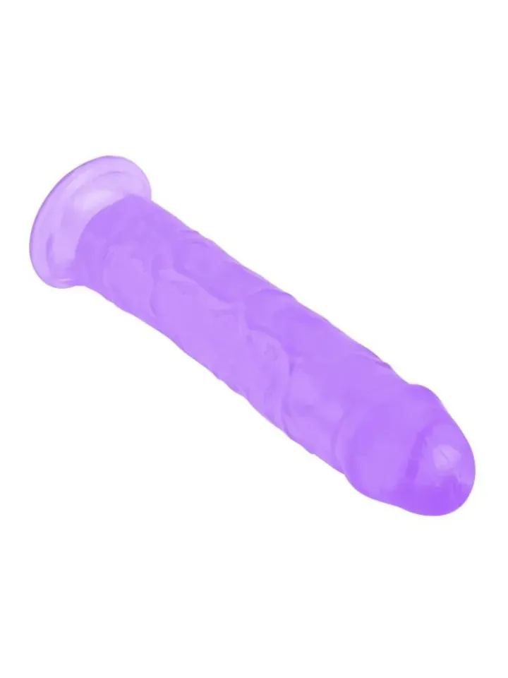 Bild 2 för Realistic Penis Crystal Jellies Purple 21,6 cm