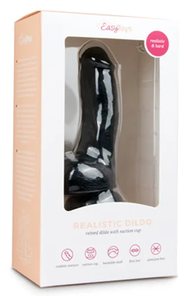 Bild 2 för Realistisk Svart Dildo -15 cm