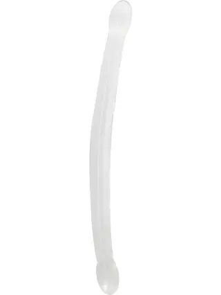 Produktfoto för RealRock: Crystal Clear Non Realistic Double Dildo, 42 cm