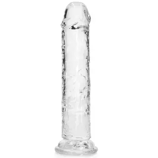 Produktfoto för RealRock: Crystal Clear Straight Realistic Dildo, 18 cm, transparent