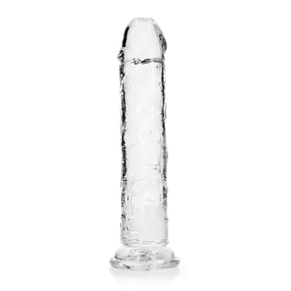 Produktfoto för RealRock: Crystal Clear Straight Realistic Dildo, 23 cm, transparent