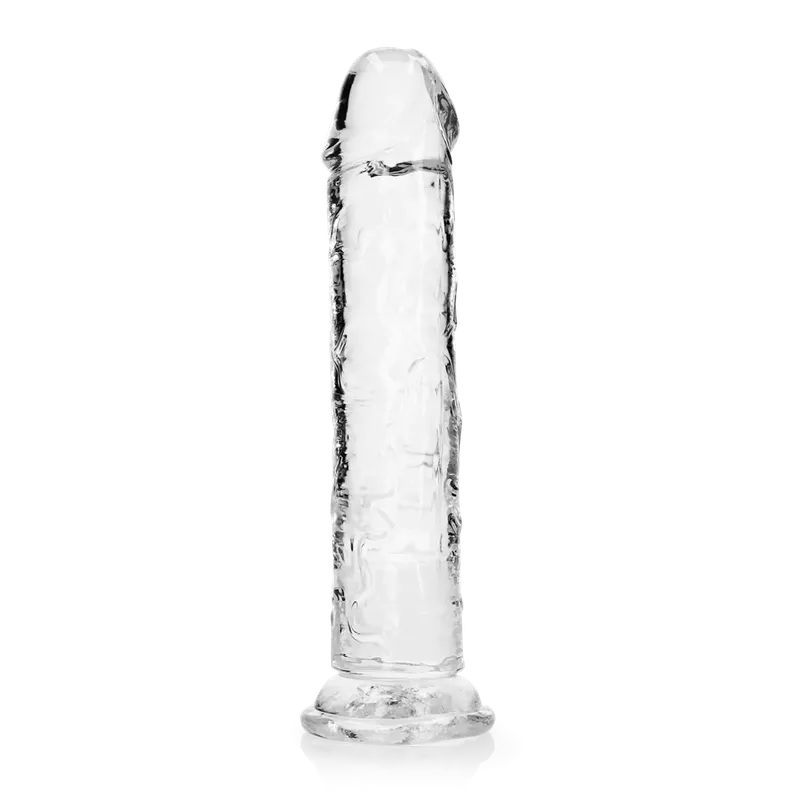 Bild 1 för RealRock: Crystal Clear Straight Realistic Dildo, 23 cm, transparent