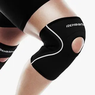 Produktfoto för Rehband UD Knee Sleeve Patella Open 5mm Black, Knästöd