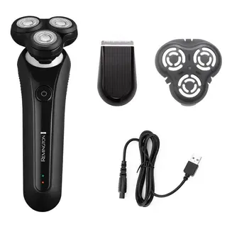 Produktfoto för Remington XR1750, Roterande rakhuvud, Knappar, Svart, Batteri / USB, Inbyggt batteri, 50 min