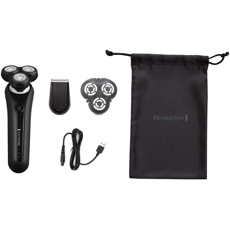 Bild 2 för Remington XR1750, Roterande rakhuvud, Knappar, Svart, Batteri / USB, Inbyggt batteri, 50 min