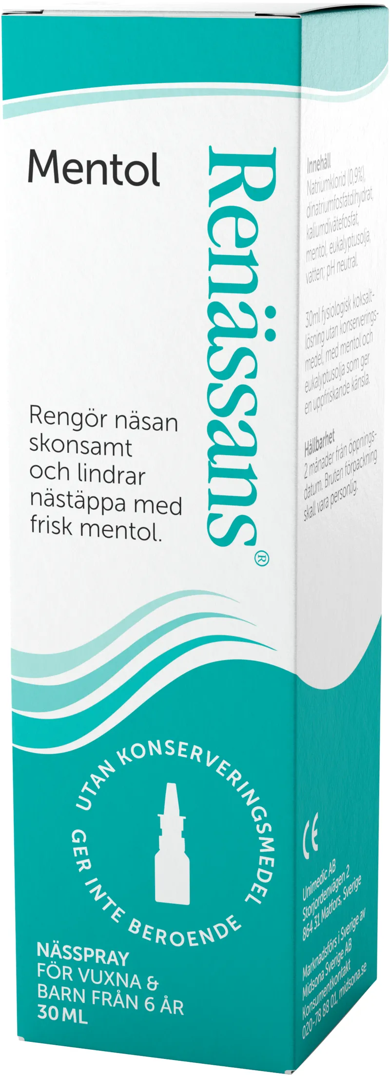 Alternativ bild 0 för Renässans Mentol nässpray 30 ml