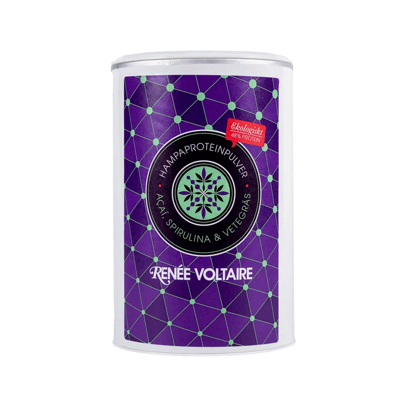 Bild 1 för Renée Voltaire Hampaproteinpulver Acai, Spirulina & Vetegräs 400 g EKO