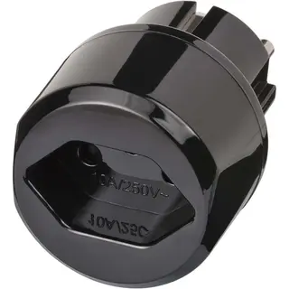 Produktfoto för Reseadapter CH-to-Europe Jordad - Svart