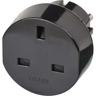 Produktfoto för Reseadapter GB-to-Europe Jordad