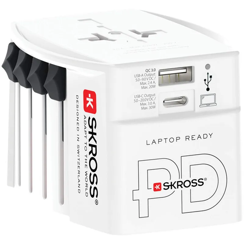 Bild 1 för Reseadapter USB-A och USB-C PD 30W – Icke-jordad