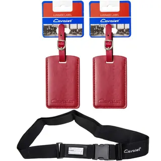 Produktfoto för Resekit 10 (Bagagerem, 2st Bagagetag Röd)