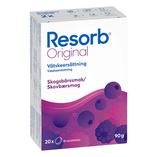 Produktfoto för Resorb Original Skogsbär 20 brustabletter