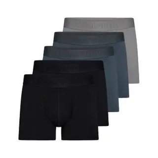Produktfoto för Resteröds Kalsonger 10P Gunnar Bamboo Boxer Svart/Blå Small Herr