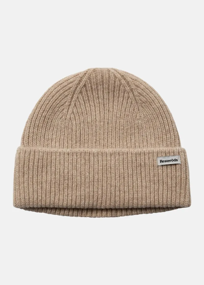Bild 2 för Resteröds Wool Beanie Beige ull One Size
