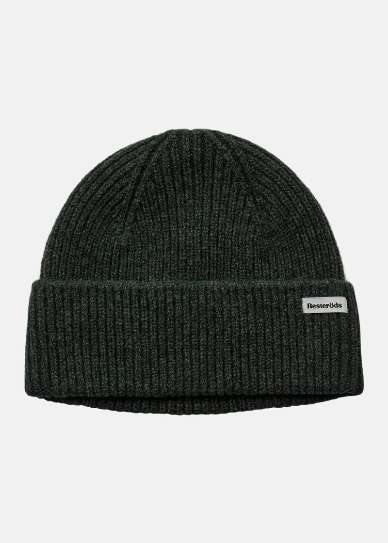 Bild 1 för Resteröds Wool Beanie Mörkgrön ull One Size