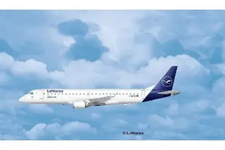 Produktfoto för Revell 03883, Förmonterad, 1:144, Embraer 190 Lufthansa New Livery, Alla, 55 styck, 10 År