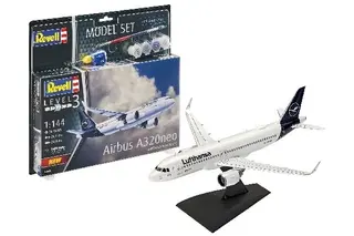 Produktfoto för Revell 63942 Airbus A320 neo Lufthansa Flugmodell Bausatz 1 144, Polen, Scale Model Engineering Objects, Enkel konsumentenhet