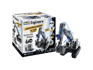 Produktfoto för Revell Engineers Adventskalender Engineers Excavator Hydraulisk gravemaskine Teknik Julekalender