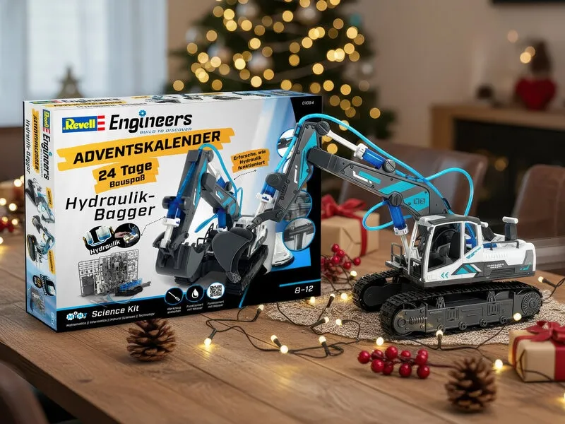 Alternativ bild 0 för Revell Engineers Adventskalender Engineers Excavator Hydraulisk gravemaskine Teknik Julekalender