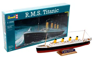 Produktfoto för Revell R.M.S. Titanic, Passagerarskeppsmodell, Monteringssats, 1:1200, RMS Titanic, Plast, Mellanliggande