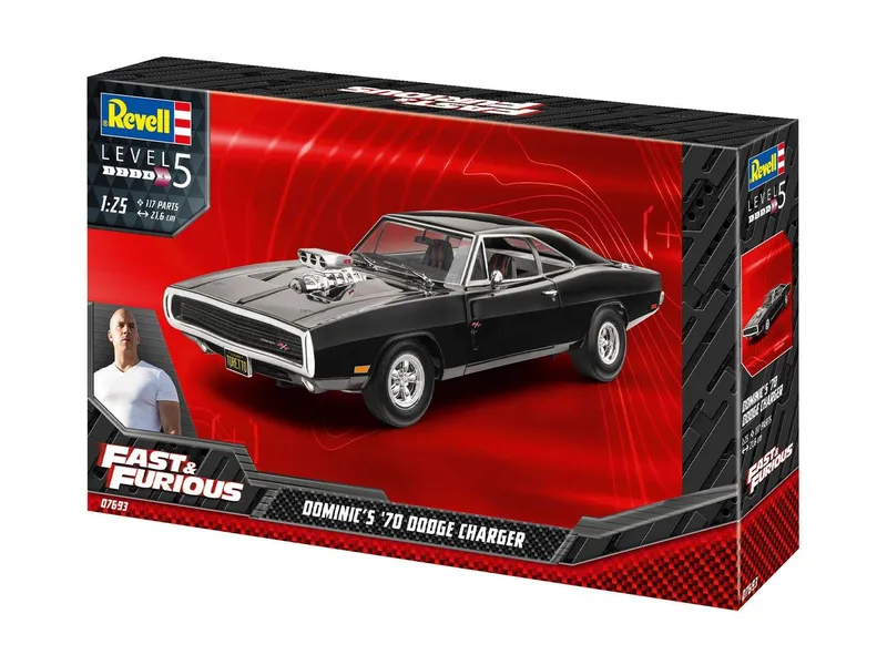 Bild 2 för Revell RV 1:24 Fast &amp  Furious - Dominics 1970 Dodge Charger 1:24 Modellbil