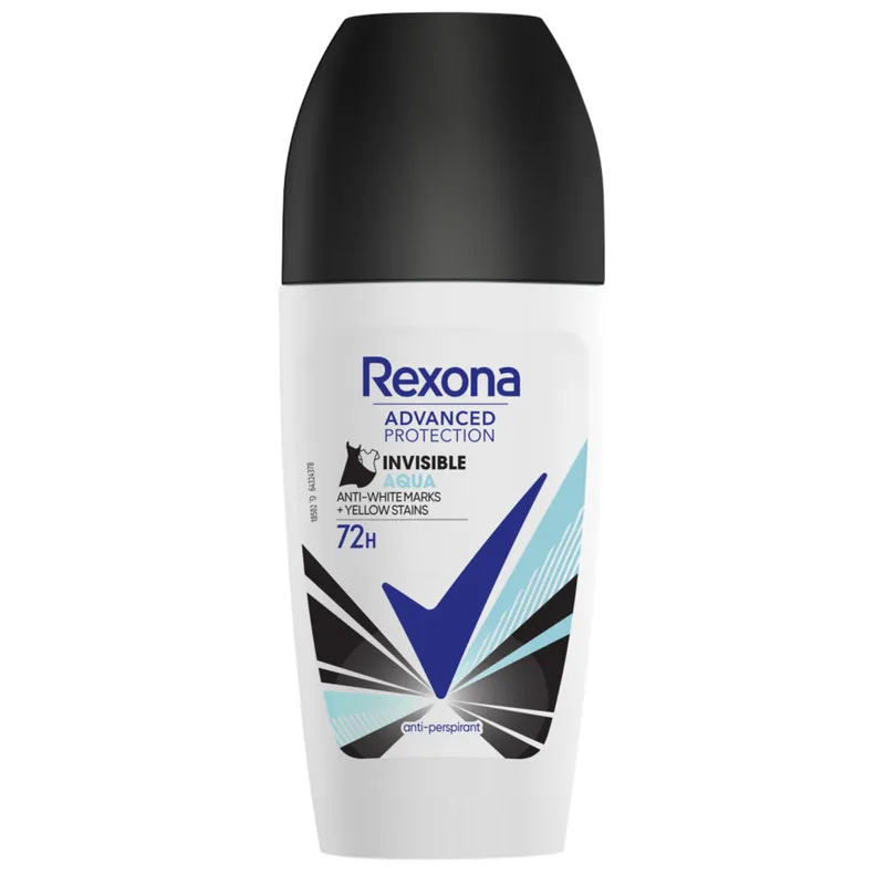 Bild 2 för Rexona 72h Advanced Protection Invisible Aqua roll-on 50 ml