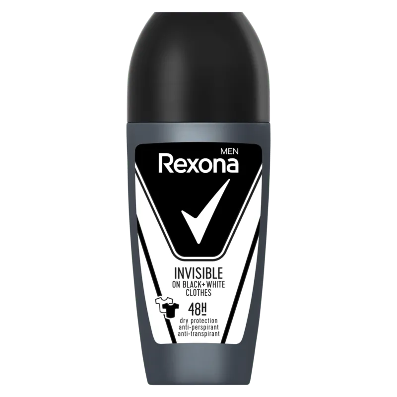 Bild 1 för Rexona Men 48h Invisible black + white roll-on 50 ml