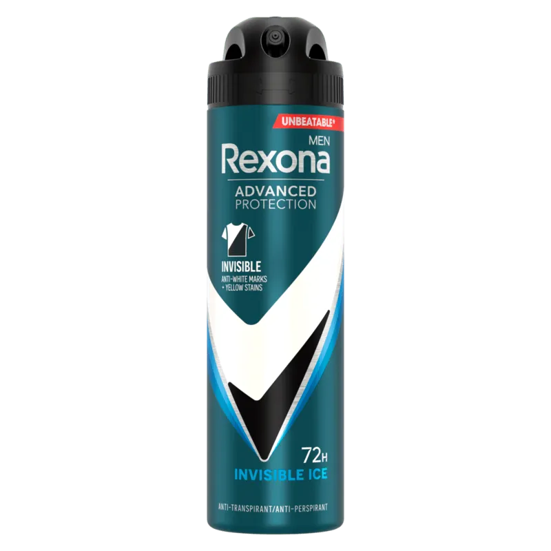 Bild 1 för Rexona Men 72h Advanced Protection Invisible Ice spray 150 ml