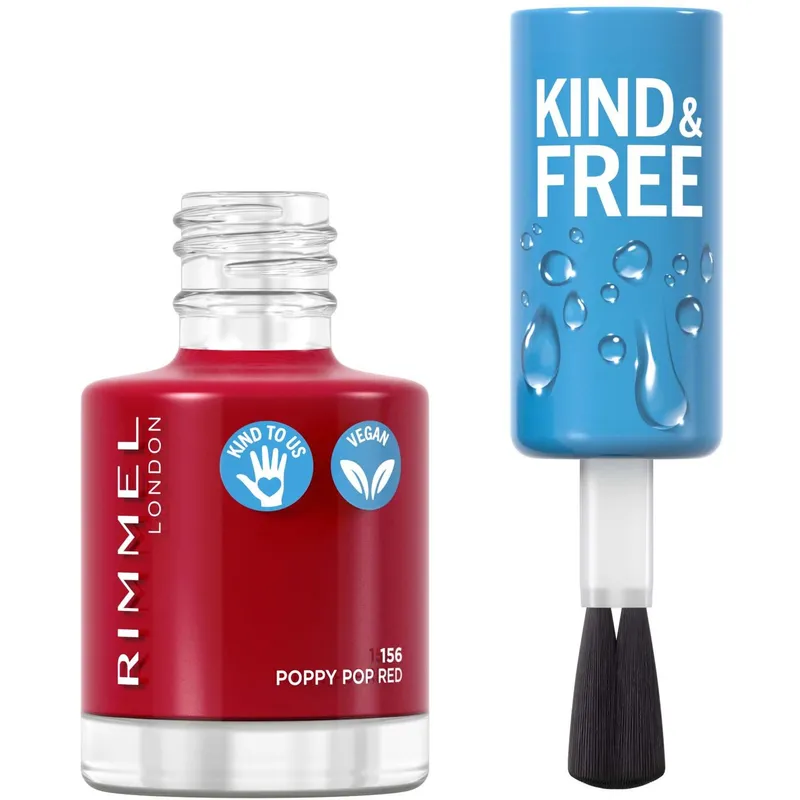Bild 2 för Rimmel Kind & Free Clean Nail 156 Poppy Pop Red