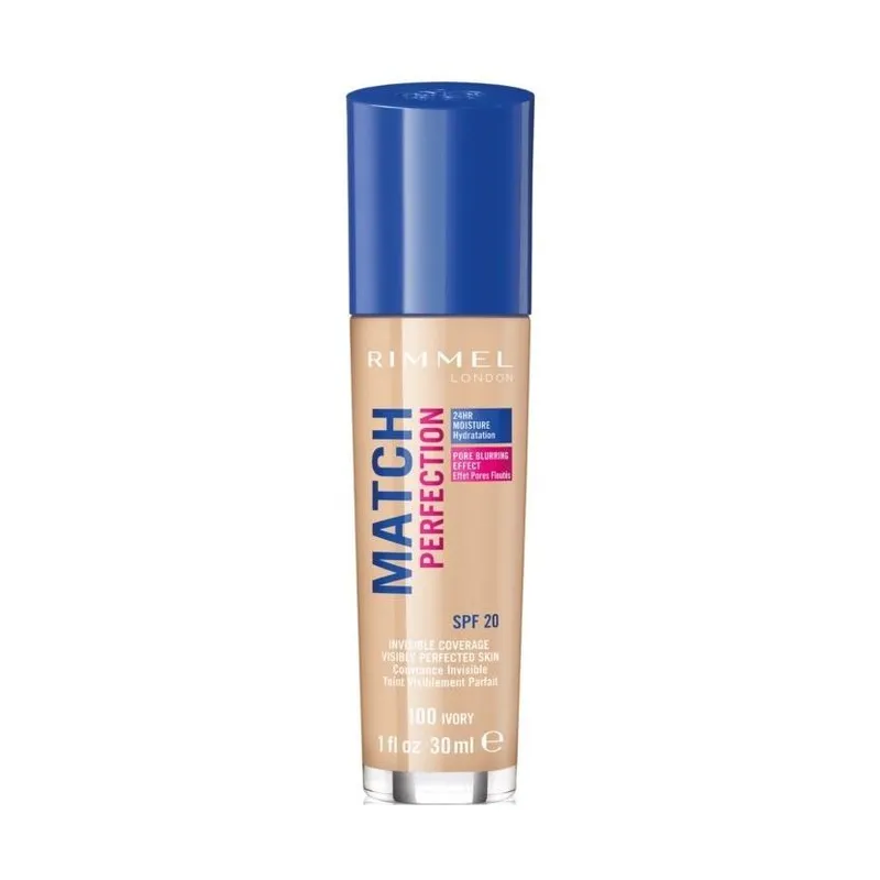 Alternativ bild 0 för Rimmel Match Perfection Foundation No. 100 ivory 30ml
