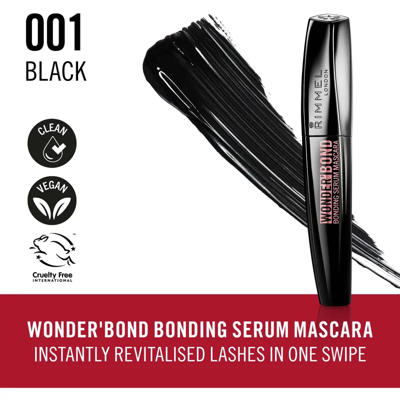 Bild 2 för Rimmel Wonder Bond Bonding Serum Mascara black 11ml