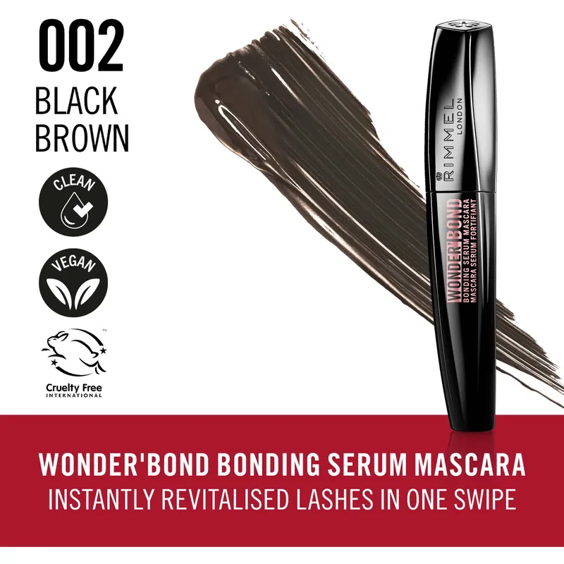 Bild 2 för Rimmel Wonder Bond Bonding Serum Mascara Brown Black 11ml