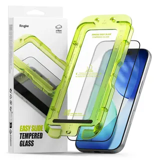 Produktfoto för Ringke [2-Pack] Härdat Glas Skärmskydd för Apple iPhone Air Easy Slide - Svart