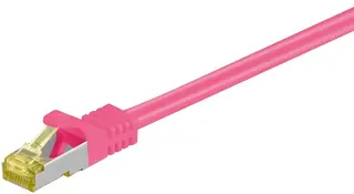 Produktfoto för RJ45 patch cord CAT 6A S/FTP (PiMF) 500 MHz with CAT 7 raw cable magenta