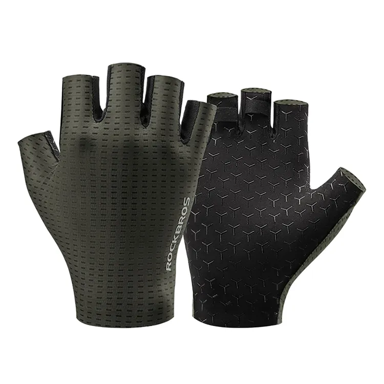 Alternativ bild 0 för Rockbros Andas Short Finger Cykelhandskar Storlek: XXL - Grön